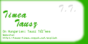 timea tausz business card